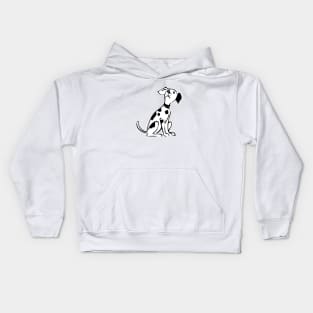 Dalmatian Dog Illustration Kids Hoodie